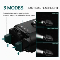 Lampe torche tactique OCSHARK GL15 à charge magnétique USB, déverrouillage rapide, laser vert, LED combinée, logo personnalisé et lumière tactique