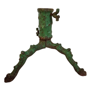Antique Art Nouveau Christmas <b>Tree</b> <b>Stand</b>, Iron Metal Holder - Product Image 1