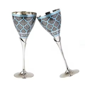 Reusable Brass/Copper Classic <b>Goblet</b> <b>Wine</b> Cup 301-450ml Decorative Drinking Chalice for Home Kitchen Bar Use - Product Image 5