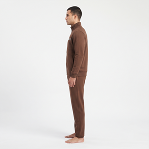 Ensemble de survêtement décontracté 2 pièces pour homme, de qualité supérieure, avec fermeture éclair intégrale, idéal pour le fitness et le jogging, personnalisable en gros - Product Image 3