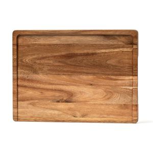 Natural Edge Wood Chopping <b>Block</b> Rectangle <b>Shape</b> 1.3 cm Thick Non-Toxic & Easy to Clean Dishwasher Safe - Product Image 3