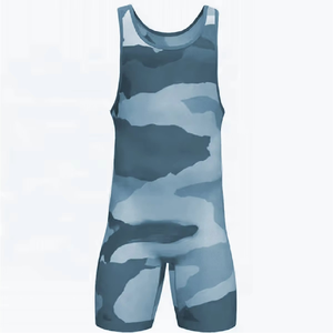 Combinaison sans manches pour homme, bleu foncé, en spandex et polyester, respirante, séchage rapide, style short, vêtements de loisirs - Product Image 4