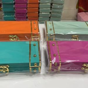 Boîtes utilitaires en bois de style coffre, palette de couleurs modernes et vibrantes, boîtes polyvalentes parfaites pour organiser les bijoux - Product Image 1