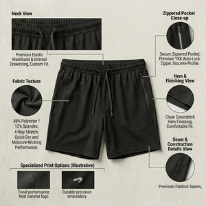 Pantalones Cortos Cargo de Poliéster Personalizados para Hombre 2026 con Logotipo Frontal, Cordón Ajustable, Cómodos, Oferta de Verano, Estilo Urbano Casual, Bolsillos, Uso en Gimnasio, Servicio OEM - Product Image 5