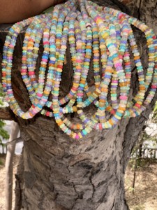 Cuentas de Ópalo Etíope Multicolor Lisas en Forma de Rondelle, Cuentas de Ópalo Candy Lisas, Cuentas de Ópalo Multifuego, Cuentas de Ópalo Arcoíris Welo de 3-5 mm - Product Image 2