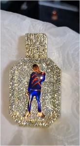 Colgante de Plata S925 con Diamantes Moissanite VVS Iced Out, Chapado en Oro Rosa Personalizado con Foto, Colgante de Recuerdo, Joyería Hip Hop - Product Image 5