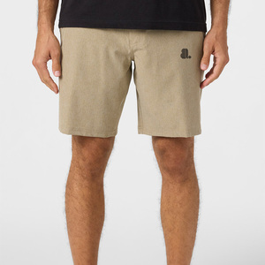Shorts Bermuda Homme Kaki Uni Taille Haute avec Cordon de Serrage Logo Avant Tissu Oxford Polyester/Coton Séchage Rapide Décontracté - Product Image 1