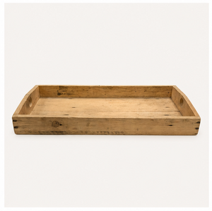 Bandeja de servir grande rectangular de madera recuperada hecha a mano, bandeja decorativa rústica con asas para mesa de centro o otomana, en oferta. - Product Image 1