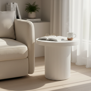 Mesa Auxiliar de Diseño Moderno, Mesa de Centro con una Sola Pata, Color Marrón Claro, Mueble de Hogar de Lujo y Duradero, Color Dinámico - Product Image 2