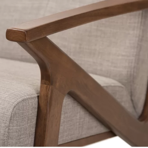 Sofá de Salón, Sofá Interior Hecho de Madera de Teca con Asiento Largo y Tela Suave para Muebles del Hogar - Product Image 6