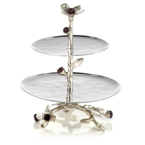 Vintage Unique Decorative Metal Cake <b>Stand</b> <b>Tree</b> Branch <b>Stand</b> With Bird Accent 3 Tier Cake <b>Stand</b> Perfect For Displaying Pastries - Product Image 2