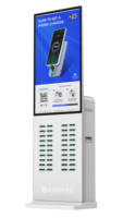 Station de location de batteries externes commerciales à 40 emplacements, 10000 mAh, avec publicité partagée et écran LCD 43 pouces