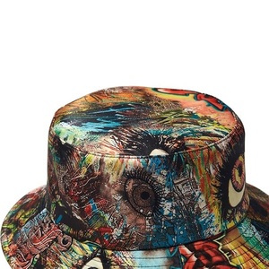 Custom Luxury Print Fashion Designer Anime Fisherman Hats Cartoon Graphic Bucket Hat with Private Brand Label - Product Image 5