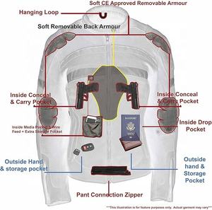 Blouson Moto Femme Noir Personnalisé Toutes Saisons Coupe-Vent Respirant Doublure Amovible Grande Taille OEM 220g 100% Polyester - Product Image 3