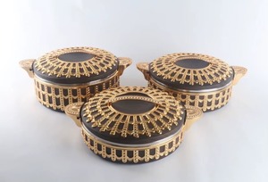 Ensemble de 3 casseroles isothermes modernes en acier inoxydable, récipients pour garder les aliments au chaud, anti-fuites, pour servir des aliments chauds - Product Image 4