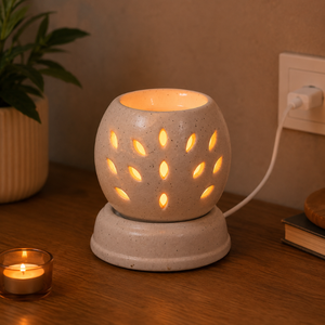 Ensemble de bougies et diffuseurs de parfum de qualité supérieure avec diffuseur d'huile aromatique électrique en céramique |   Brûleur d'huiles essentielles artisanal, décoration d'intérieur - Product Image 4