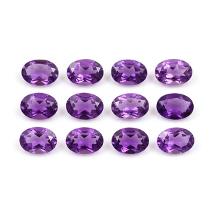Gema Suelta de Amatista Natural Púrpura, Forma Ovalada 7x5mm, Facetada, Amatista Calibrada, Precio al por Mayor, Lote a Granel para Fabricación de Joyas - Product Image 3