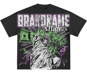 T-shirt personnalisé décontracté et confortable à manches courtes avec impression sérigraphiée, col ras du cou côtelé de bonne qualité pour l'été - Product Image 5