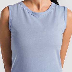 Débardeur de sport bleu clair respirant de luxe pour femme, dernière conception, vente en gros, personnalisable OEM - Product Image 4