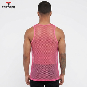 Wholesale Price New Arrivals Custom logo Factory Price Breathable Plain Dyed <b>Men</b> Sports Mesh Sleeveless Mesh <b>Singlets</b> <b>for</b> <b>Men</b> - Product Image 3