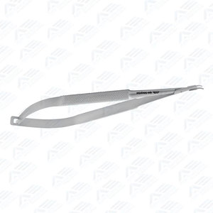 Porte-aiguille en acier inoxydable courbé pour ophtalmologie, instrument médical, porte-aiguille pour chirurgie buccale, porte-aiguille Barraquer - Product Image 3