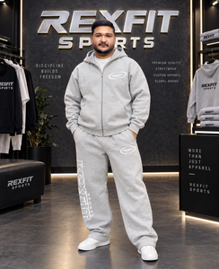 Ensemble survêtement personnalisé en molleton de coton avec sweat à capuche zippé et pantalon de jogging, style streetwear, vente en gros, fabricant de vêtements - Product Image 1
