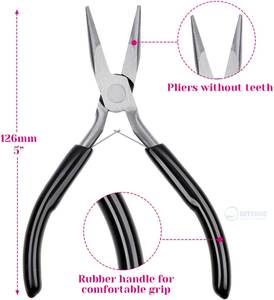 Stainless Steel Jewelry Pliers Set 3pcs Needle Nose Nose <b>Wire</b> Cutter Beading Tools for Jewelry Making <b>Craft</b> Repair DIY Supplies - Product Image 4