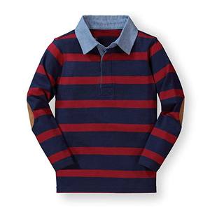 Camiseta de Rugby Personalizada de Manga Corta en Oferta, 100% Poliéster, con Rayas, Color y Logotipo Personalizables, Unisex, Tallas Grandes - Product Image 4