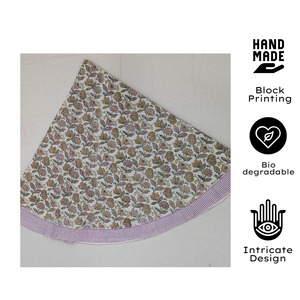 Nappe de table en coton artisanal de qualité supérieure, motif floral, imprimé à la main à Jaipur, réutilisable, personnalisable, en lin pour la salle à manger - Product Image 3