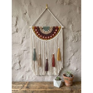 Bohemian Macrame Wall Hanging Abstract Geometric Design 40x60cm Natural Fiber Home Decor Living Room Art Piece <b>Single</b>-Piece - Product Image 5