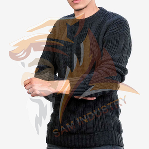 Pull à col roulé élégant pour homme, mode hiver, coupe ajustée, moderne, confortable, manches longues, tricoté, 100% laine - Product Image 5