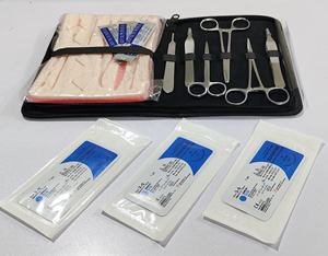 Kit de Práctica de Sutura para Estudiantes de Medicina OEM, Juego de Instrumentos Manuales de Acero, Herramientas Esenciales, Base de Silicona, Instrumentos Quirúrgicos - Product Image 4