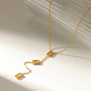 Collar Redondo de Cumpleaños para Mujer en Acero Inoxidable 304 con Recubrimiento de Oro Real de 18K de 0.03µm con Incrustaciones de Circonio - Product Image 6