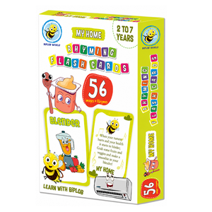 Biplob's My Home Flash Cards 28 Double-Sided Paper & Cardboard Picture & Rhyme Cards for Alphabet Vocabulary Learning Ages 2-7 - Product Image 1