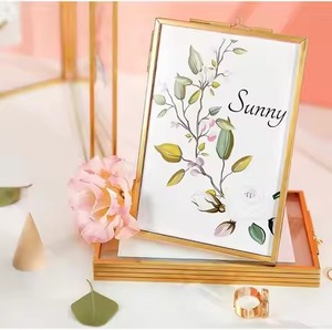 Modern Accent Metal Glass Photo <b>Frame</b> Decorative <b>Picture</b> Display Home Interior Design - Product Image 4