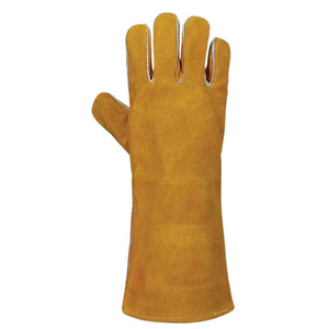 Gants de soudage TIG/MIG en cuir de chèvre pleine fleur, résistants à la chaleur et imperméables, conçus sur mesure pour soudeurs, usage intensif - Product Image 4