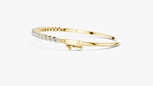 Bracelet tennis plaqué or avec diamants taille brillant rond, bijou de luxe pour femme, idéal pour les fêtes et comme cadeau - Product Image 4