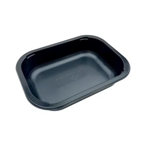 Bandeja Decorativa Ovalada Plateada de Alta Calidad con Asas de Bambú, Artesanía Metálica Tradicional, Diseño de una Sola Pieza - Product Image 2