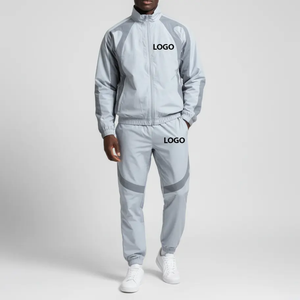 Survêtement léger à capuche pour homme, manches longues, color block, séchage rapide, coupe sportive classique, idéal pour le printemps, en polyester avec poches latérales - Product Image 5