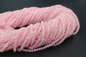 AAA + cuentas Rondelle facetadas de cuarzo rosa 3mm cuentas de cuarzo rosa para la fabricación de joyas - Product Image 3