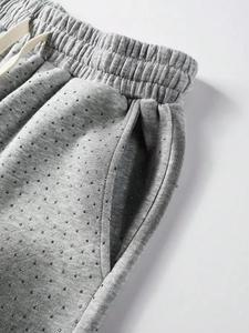 High Quality Men Solid High Waist Elastic Sun Faded Rhinestone Custom Screen Printed Acid Wash Hem Corduroy Waterproof Gym - Product Image 4