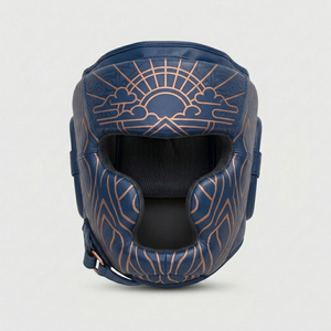 Casque de boxe en cuir réglable professionnel noir, service OEM, vente chaude - Product Image 1