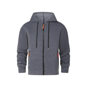 Men's Full <b>Zip</b> Hoodie Casual Fleece Sweatshirt Comfortable Hooded <b>Jacket</b> With Pockets Custom Bulk Apparel For Everyday Wear - Product Image 2