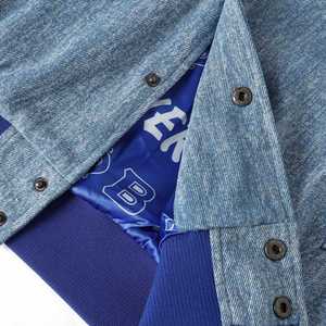 Zeta Phi Beta 1920 <b>Denim</b> Bomber Jacket Women Blue Varsity Jacket Button Up Streetwear Fashion Stylish Trendy Casual Outfit <b>Coat</b> - Product Image 4