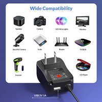 Adaptateur universel 41W 6V-24V AC/DC avec 8 embouts, port USB A 5V1A 5W pour appareils électroniques domestiques, routeurs, smartphones, MP3, tablettes