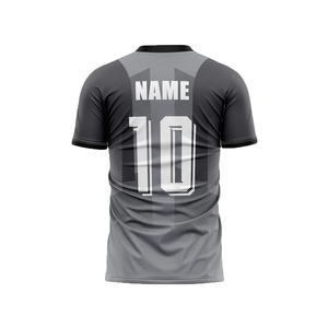 OEM/ODM Men's Eco-Friendly Quick Dry Breathable Summer Soccer Jersey 100% Polyester Lightweight Sublimation Print V-neck Half - Product Image 4