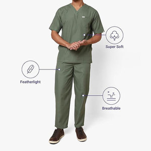 Nhà Máy Tùy Chỉnh Chà Người Đàn Ông Phụ Nữ Bệnh Viện Đồng Phục Áo Khoác Căng Điều Dưỡng Đồng Phục Y Tế Chà Áo Khoác Y Tá Bộ - Product Image 3