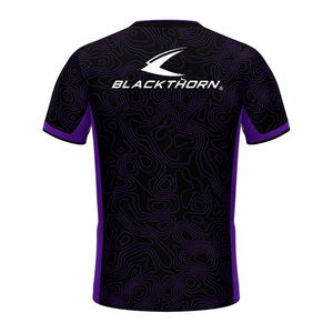 Camiseta de Pádel con Cuello Redondo y Sublimación Completa, Manga Corta, Transpirable, Absorbe la Humedad, Elástica en Cuatro Direcciones, Estampado de Puntos, Corte Atlético - Product Image 2