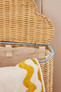 Hot Sale Cloud Woven Rattan Laundry Kid <b>Basket</b> Handmade Kid <b>Basket</b> Natural Rattan <b>Toy</b> Storage <b>Basket</b> Wholesale - Product Image 2