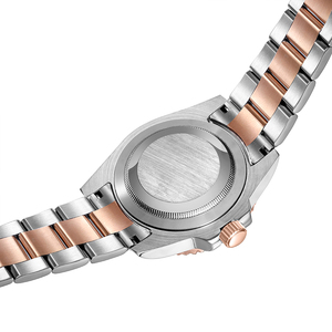 Fashion Trend Casual 40mm Case Adjustable Silicone Bracelet Rose Gold Dial Mens <b>Automatic</b> <b>Chronograph</b> Watches - Product Image 5